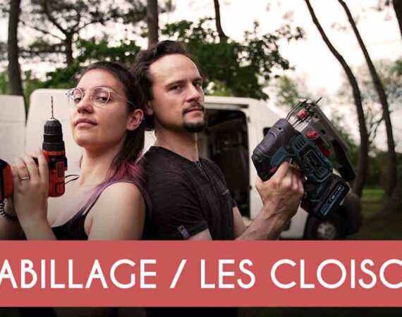 pose de l'habillage intérieur en bois d'un fourgon aménagé